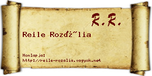 Reile Rozália névjegykártya